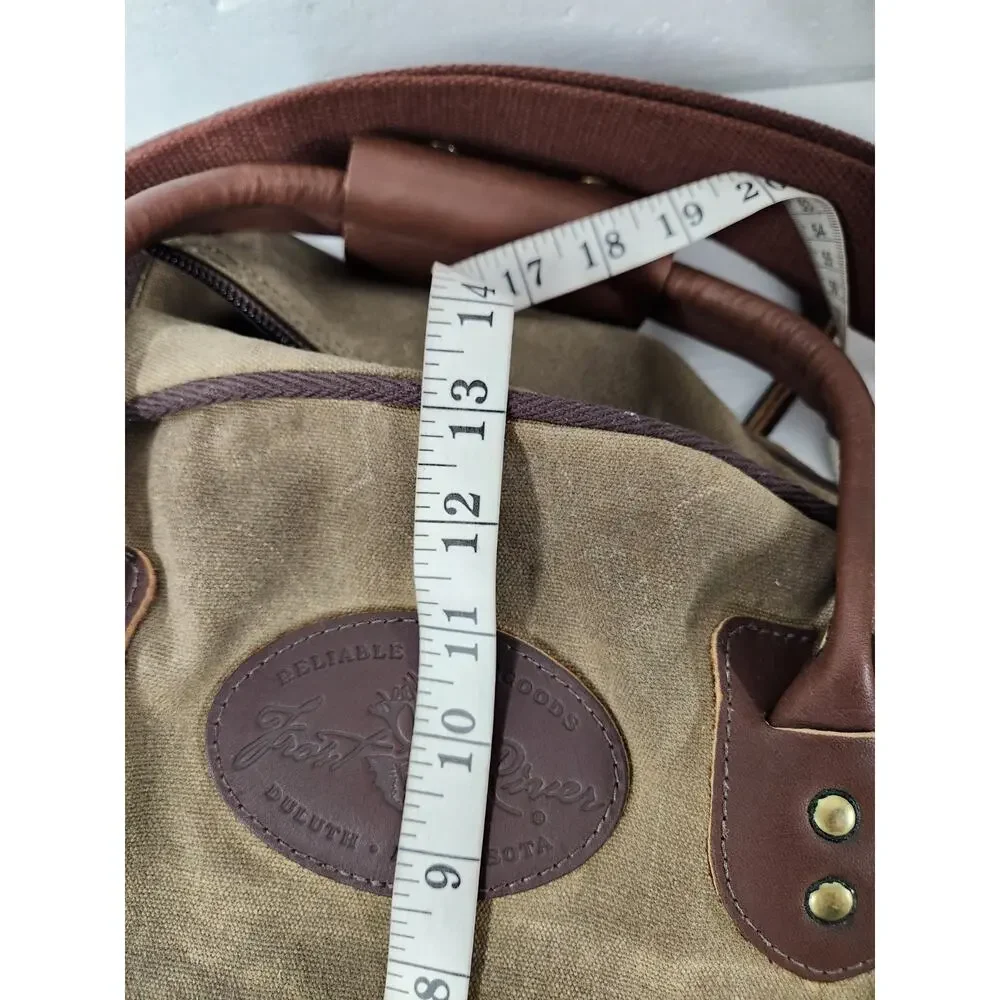 Frost River Flight Bag In Field Tan Waxed Canvas & Rich Brown Leather, Brass